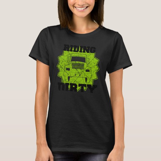 Garbage Smiling Truck Dirty Cans Recycling Day Dus T-shirt (Voorkant)