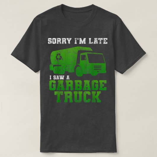 Garbage Smiling Truck Dirty Cans Recycling Day Dus T-shirt (Design voorkant)
