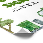 Garbage Truck Birthday Party Table Sign Poster (Hoek)