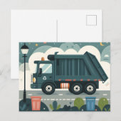 Garbage Truck Briefkaart (Voorkant / Achterkant)