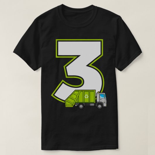 Garbage Truck Costume Party 3rd Birthday Boy T-shirt (Design voorkant)