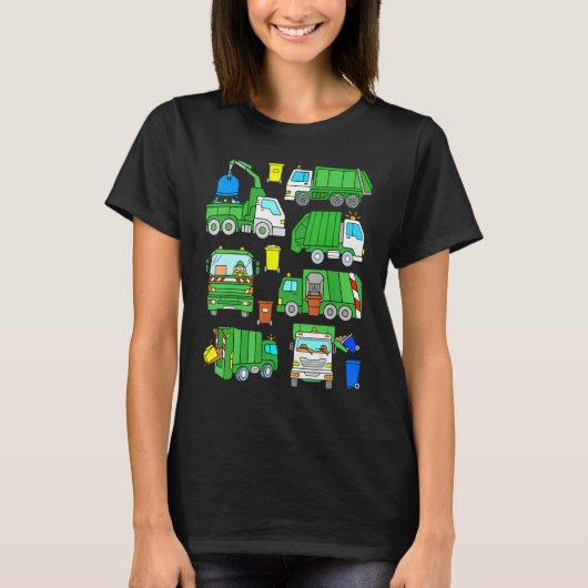 Garbage Truck Dump Trash Trucks T-shirt (Voorkant)