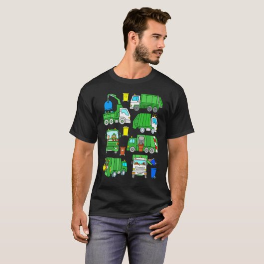Garbage Truck Dump Trash Trucks T-shirt (Voorkant volledig)