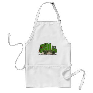 Garbage Truck Green Apron Standaard Schort