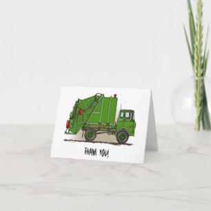 Garbage Truck Green Bedankkaart