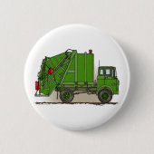 Garbage Truck Green Button Pin (Voorkant)