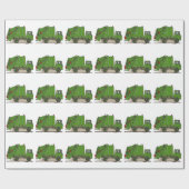 Garbage Truck Green Cadeaupapier (Vlak)