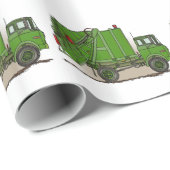 Garbage Truck Green Cadeaupapier (Rol Hoek)