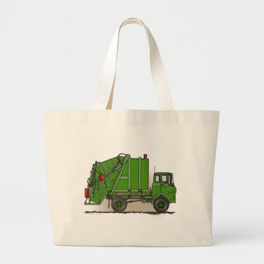 Garbage Truck Green Canvas tas (Voorkant)