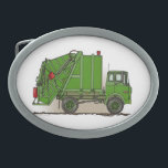 Garbage Truck Green Gesp<br><div class="desc">Dit is een van de vele geschenken voor bouwmaterieel met afbeeldingen voor bouwmaterieel van kunstenaar Richard Neuman. Elk stuk zware apparatuur is zeer gedetailleerd,  maar heeft altijd een beetje grillen. Zijn unieke werk is in huizen en kantoren in elke staat en over de hele wereld. Veel plezier!</div>