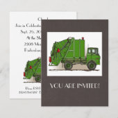 Garbage Truck Green Kaart (Voorkant / Achterkant)