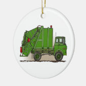 Garbage Truck Green Keramisch Ornament (Links)