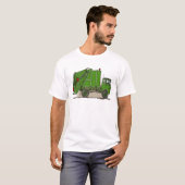 Garbage Truck Green Mans T-Shirt (Voorkant volledig)