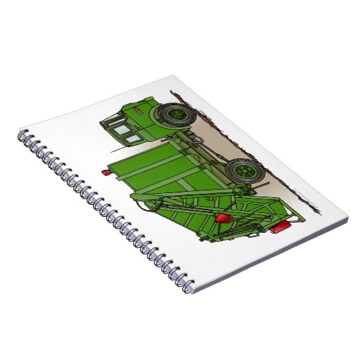 Garbage Truck Green Notitieboek (Rechterzijde)