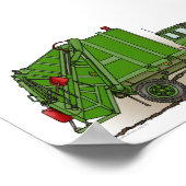 Garbage Truck Green Poster (Hoek)
