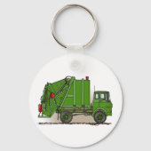Garbage Truck Green Sleutelhanger (Voorkant)