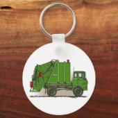 Garbage Truck Green Sleutelhanger (Voorkant)