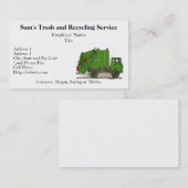 Garbage Truck Green Visitekaartje (Voorkant / Achterkant)