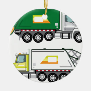 Garbage Truck Keramisch Ornament