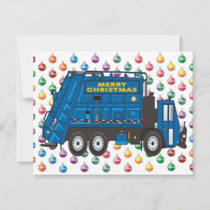 Garbage Truck kerst Feestdagenkaart