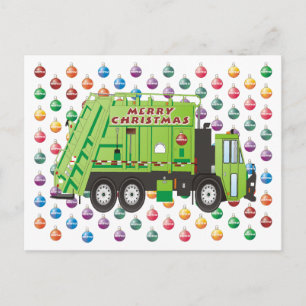 Garbage Truck kerst Feestdagenkaart