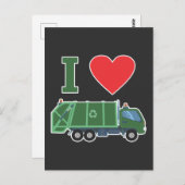Garbage Truck Liefde Kinderen Afval Recycling Best Briefkaart (Voorkant / Achterkant)