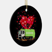 Garbage Truck Lover Heart Shape Keramisch Ornament (Rechts)