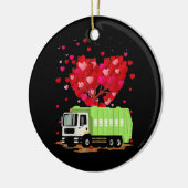 Garbage Truck Lover Heart Shape Keramisch Ornament (Links)