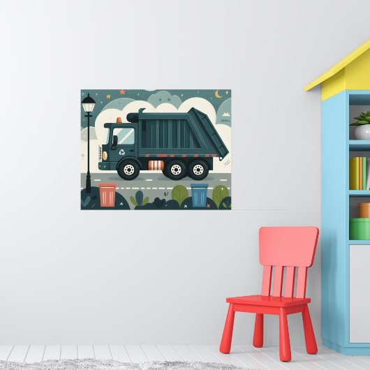 Garbage Truck Poster (Kinderkamer 1)