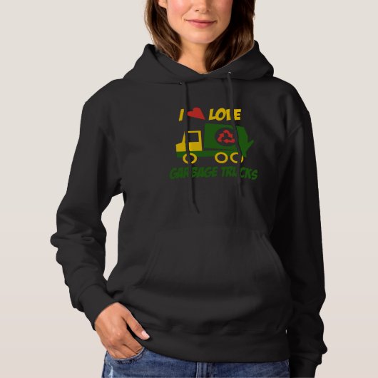 Garbage Truck Recycle Bins Junk Dumpster Rubbish L Hoodie (Voorkant)