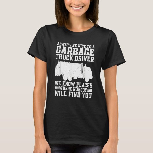 Garbage Truck Recycling Trash Truck Garbage Day Se T-shirt (Voorkant)