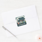 Garbage Truck Vierkante Sticker (Envelop)