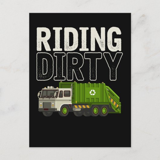 Garbage Trucker Briefkaart (Voorkant)