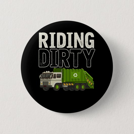Garbage Trucker Ronde Button 5,7 Cm (Voorkant)