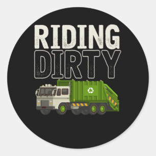 Garbage Trucker Ronde Sticker