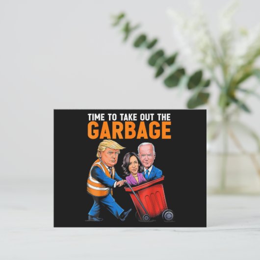 Garbage voor Trump 2024 Funny Time to Take Out Gar (Staand voorkant)
