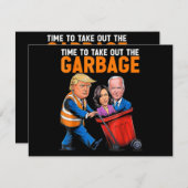 Garbage voor Trump 2024 Funny Time to Take Out Gar (Voorkant / Achterkant)