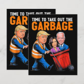 Garbage voor Trump 2024 Funny Time to Take Out Gar (Voorkant / Achterkant)