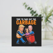 Garbage voor Trump 2024 Funny Time to Take Out Gar Bedankkaart (Staand voorkant)