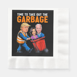 Garbage voor Trump 2024 Funny Time to Take Out Gar Servet