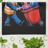 Garbage voor Trump 2024 Funny Time to Take Out Gar Theedoek (Gevouwen)