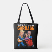 Garbage voor Trump 2024 Funny Time to Take Out Gar Tote Bag (Achterkant)