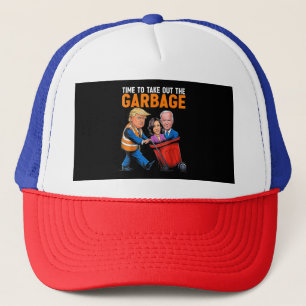 Garbage voor Trump 2024 Funny Time to Take Out Gar Trucker Pet