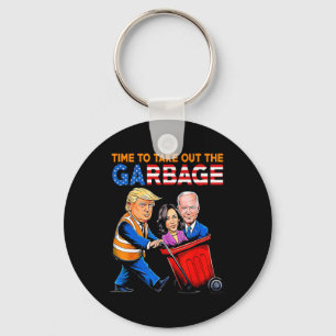 Garbage voor Trump 2024 Shirt Time to Take Out Gar Sleutelhanger