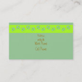 Garbanzo kawaii visitekaartje (Achterkant)