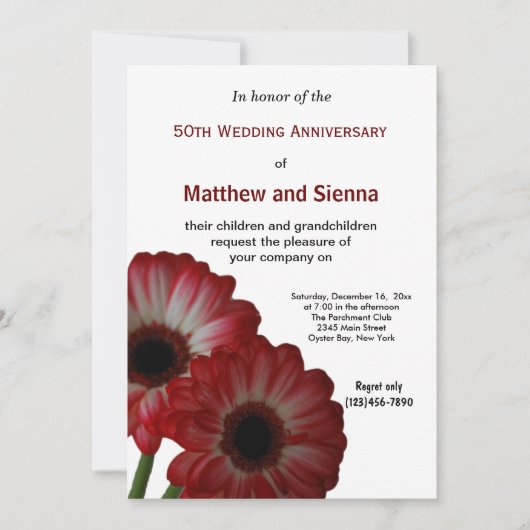 Garbera-Jubileum Kaart (Voorkant)