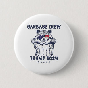 Garbyge Crew Stem Trump 2024 Grappige Republikeins Ronde Button 5,7 Cm