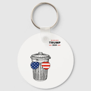 Garbyge voor Trump 2024 Garge Truck Trash kan stem Sleutelhanger