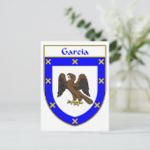 Garcia Coat of Arms/Family Crest Briefkaart (Staand voorkant)