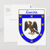 Garcia Coat of Arms/Family Crest Briefkaart (Voorkant / Achterkant)